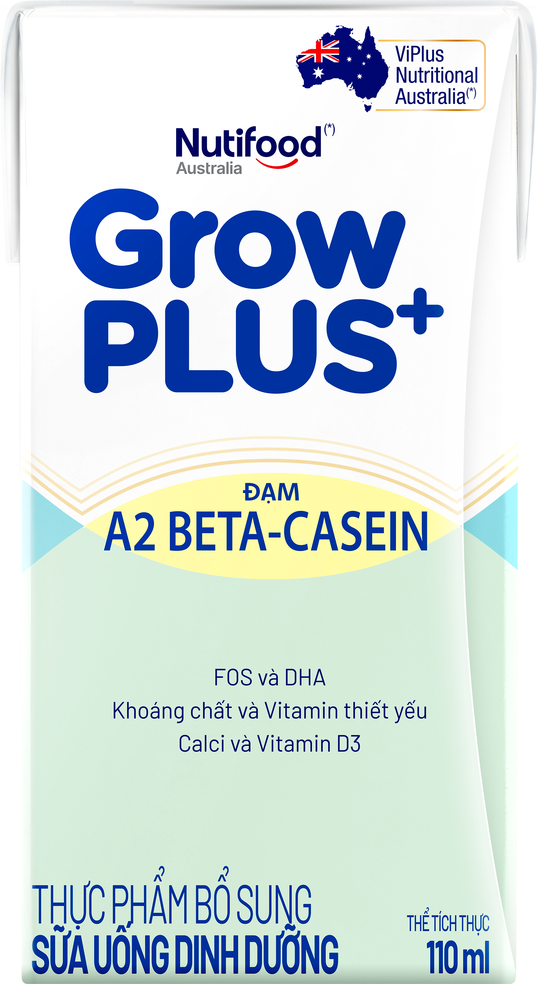 Thùng Sữa uống dinh dưỡng GrowPLUS+ A2 Beta-casein (24 Hộp x 110ml)