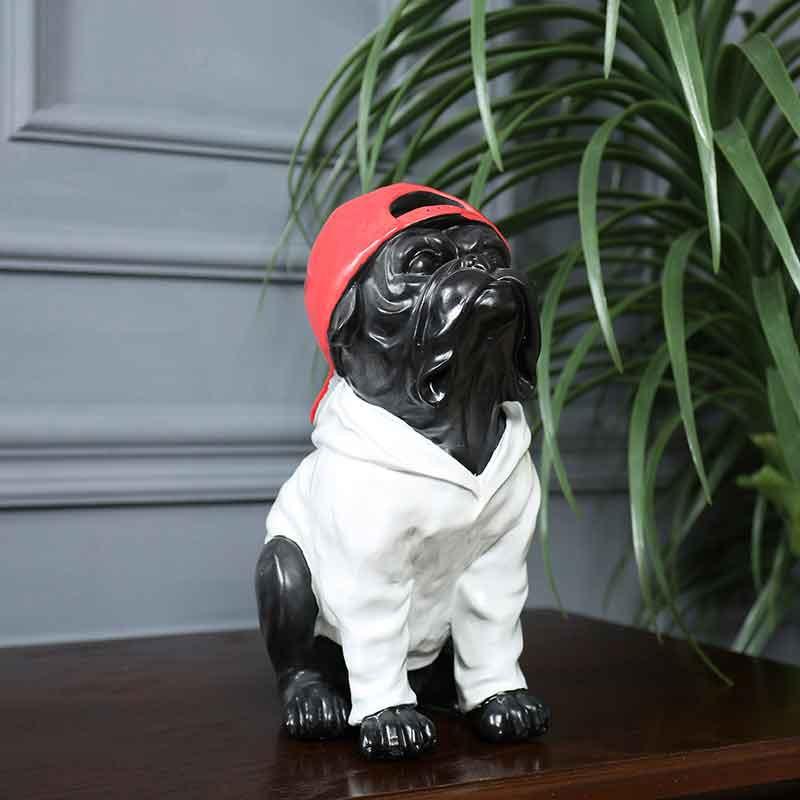 Tượng Chú Chó Mặt Xệ Cool Ngầu - tượng trang trí giúp căn phòng thêm sinh động