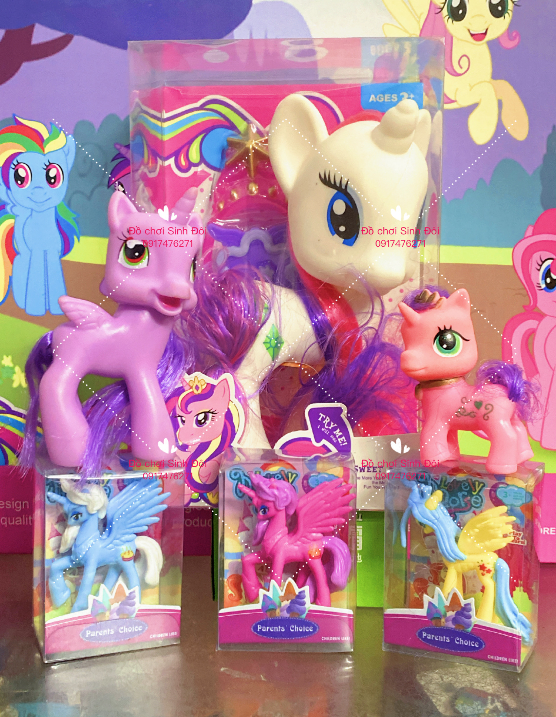 Mô hình ngựa pony - bộ 6 con mẫu mới