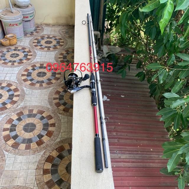 Combo cần ruby và máy Ac6000 câu sông tải cá 15kg