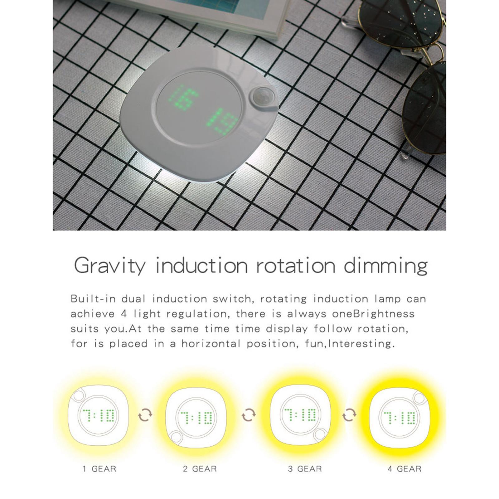 Motion Sensor Led Night Light Backlight Wall Clock