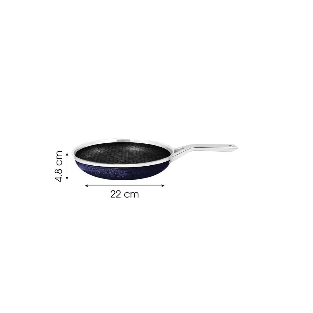 Chảo đáy từ Blackcube KIMSCOOK Noonsong 3 lớp đúc liền inox 304 , chống dính 2 mặt siêu bền , cào không xước