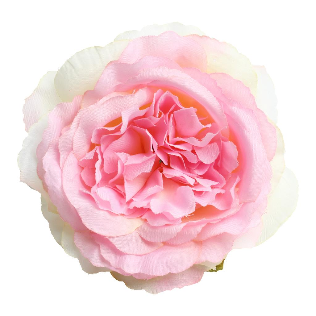 10 Pieces Artificial Silk Rose Flower Head Home Wedding Decor Champagne