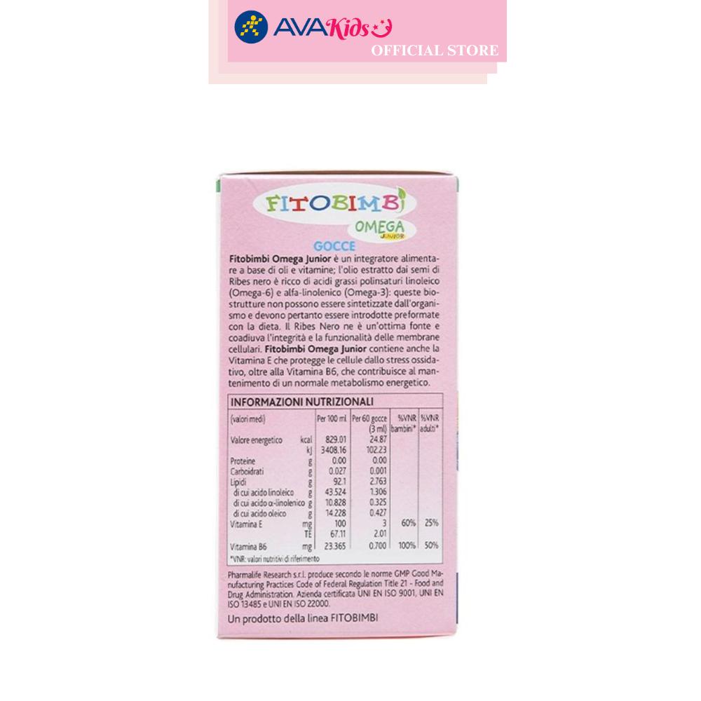 Siro Fitobimbi Omega hỗ trợ phát triển thị giác và não bộ 30 ml (từ 6 tháng)