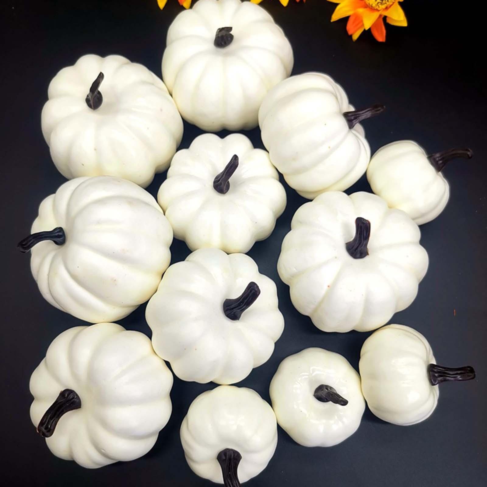 12Pcs Fake Pumpkins Model/ Mini Simulation Pumpkins Model/ Mini Children's Education Tool /Fake Foam Pumpkins for Halloween