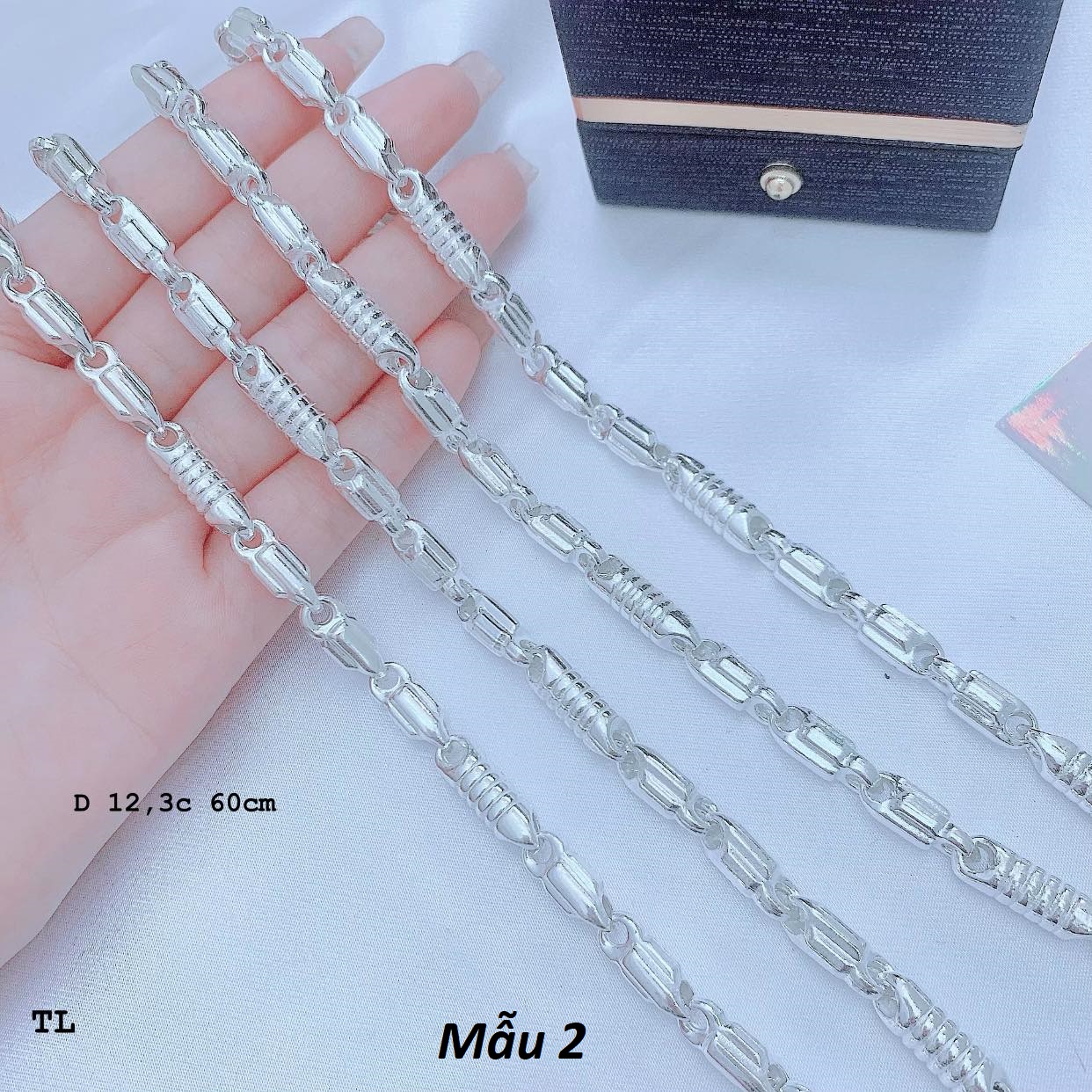 Dây chuyền nam thời trang chất liệu bằng bạc 12 chỉ
