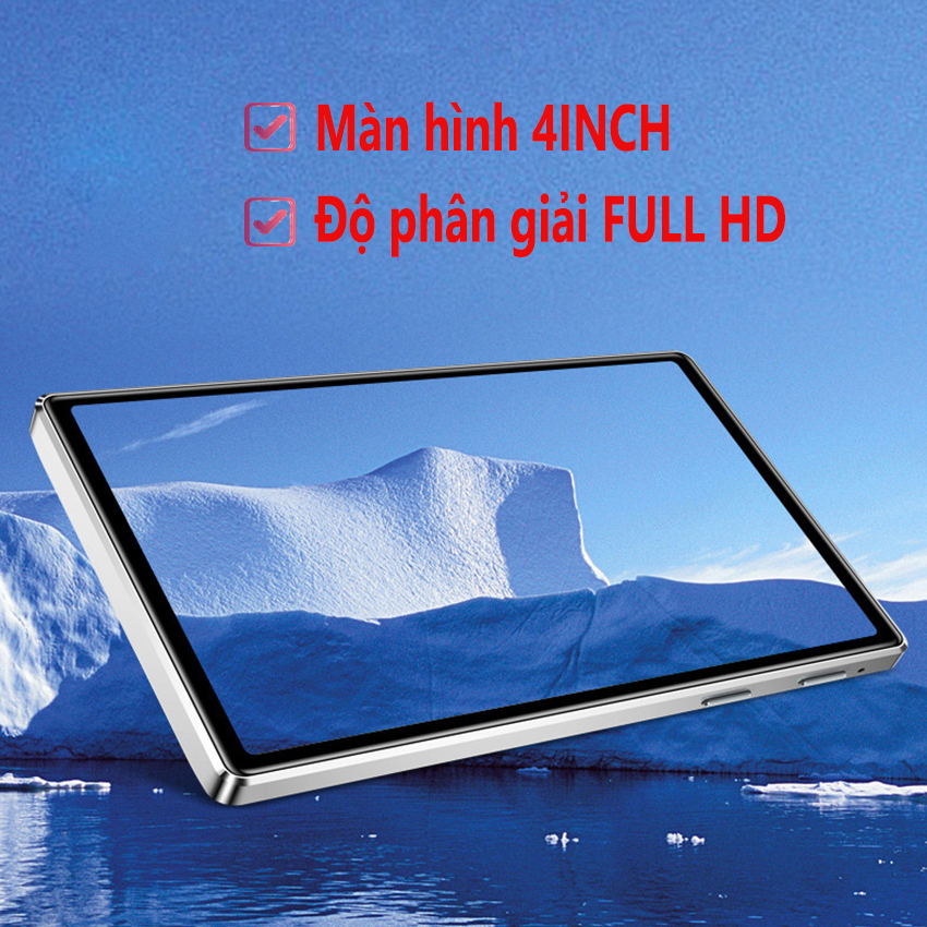 Máy Nghe Nhạc Mp4 xem video M9 4INCH, bộ nhớ 8GB, chức năng BLUETOOH, ghi âm, FM, vỏ hợp kim nhôm