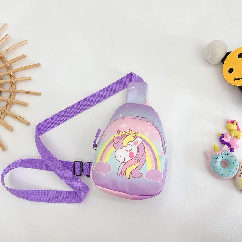 Túi đeo chéo bao tử cho bé trai bé gái phù hợp trẻ em từ 3 tuổi đeo ngực mini nhiều hình dễ thương Xu Xu Kids