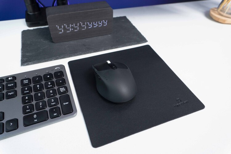 Lót chuột 20x20cm chất liệu giả da PU HyperWork Mousepad - Hàng Chính Hãng