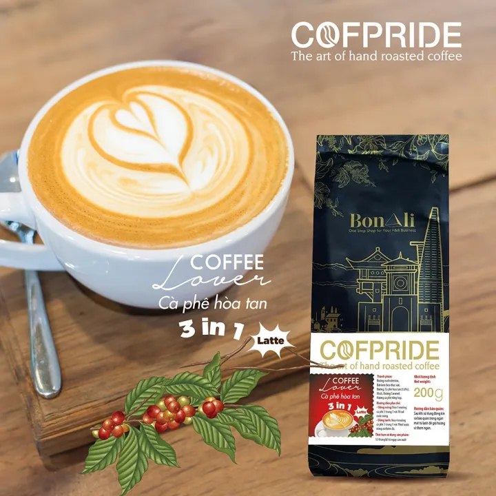 Cafe hòa tan COFPRIDE 3in1 bịt 200g