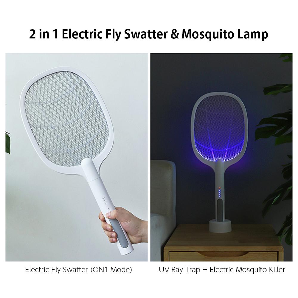 Đèn bắt ruồi kiêm đèn bắt muỗi điện 2 trong 1 có tính năng đa công dụng, có đế tháo rời tiện lợi khi sử dụng
