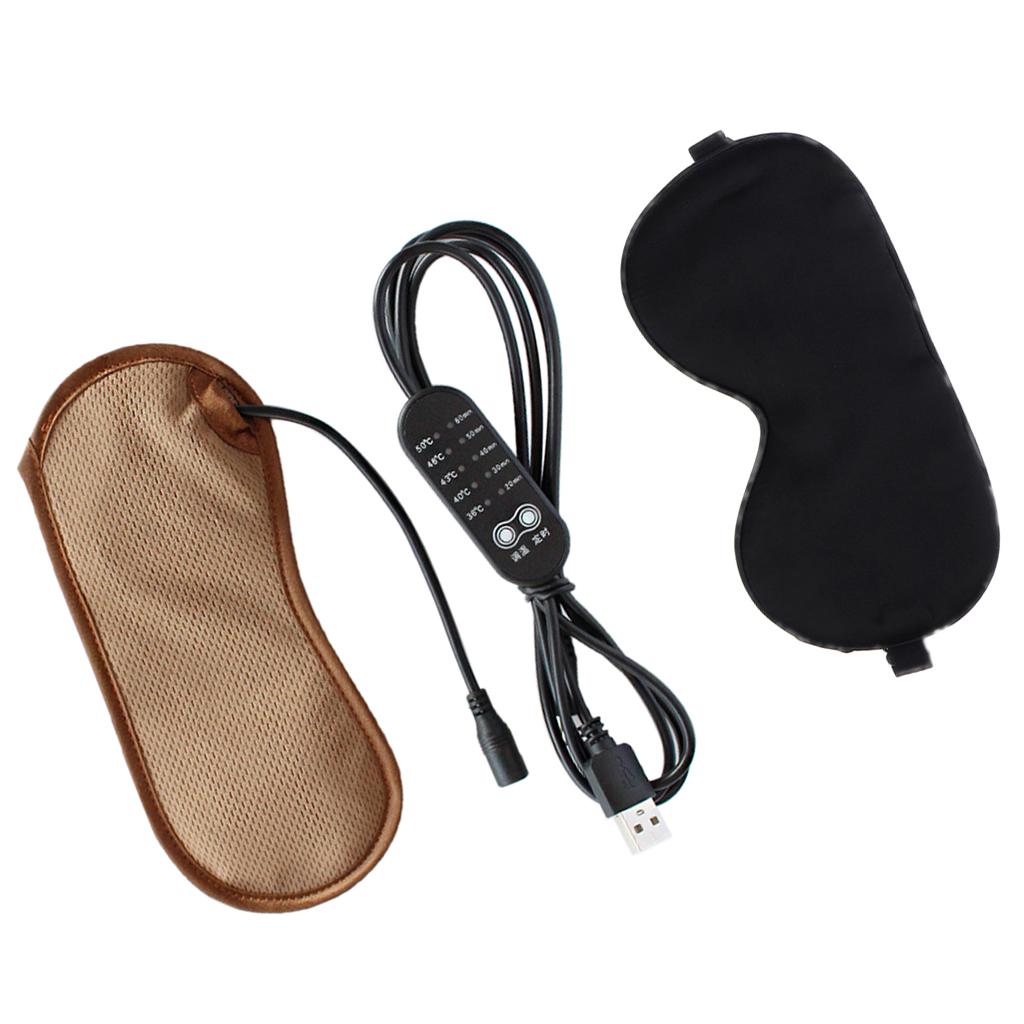 Electric Sleep Eye Mask USB Heating Steam Eye Cover Relax Travel Sleeping