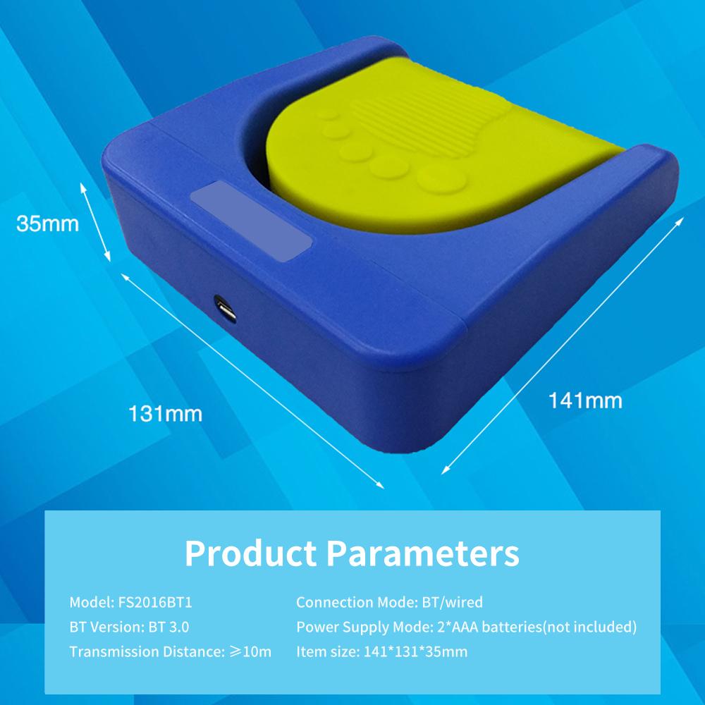 Công tắc chân không dây BT đa chức năng Hỗ trợ bàn đạp chân tùy chỉnh Kết nối có dây cho trò chơi thu nhận hình ảnh - Nhiều màu