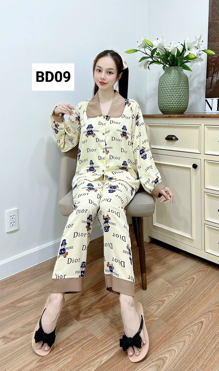 Đồ bộ nữ Lụa Mango Size Lớn tay dài quần dài BD09
