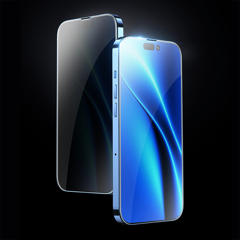 Kính Cường Lực Chống Bụi Màn Loa All-glass Crystal Peep-proof Tempered Glass EasyStick Film iP14