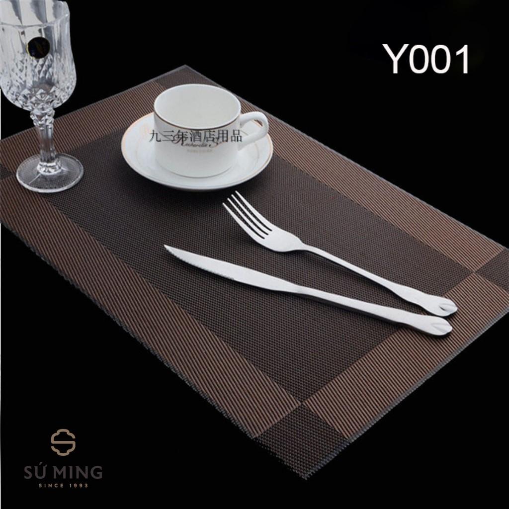 Tấm lót bàn ăn, thảm set up cao cấp placemat hình chữ nhật