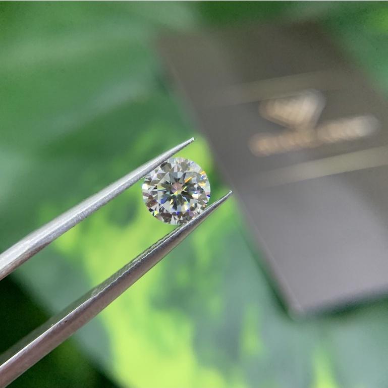 (Size 6.3ly) Kim cương Nhân tạo Mỹ Moissanite nước D, độ sạch FL, kiểm định quốc tế GRA hoặc C&amp;C