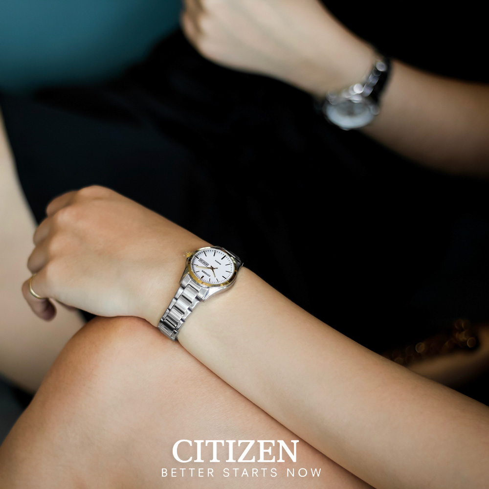 Đồng Hồ Nữ Citizen Dây Thép Không Gỉ EQ0596-87A - Mặt Trắng