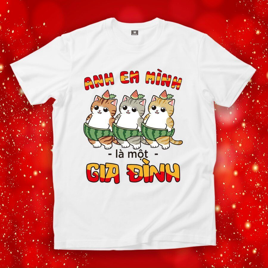 Áo thun tết IN HÌNH ANH EM MÌNH LÀ MỘT GIA ĐÌNH