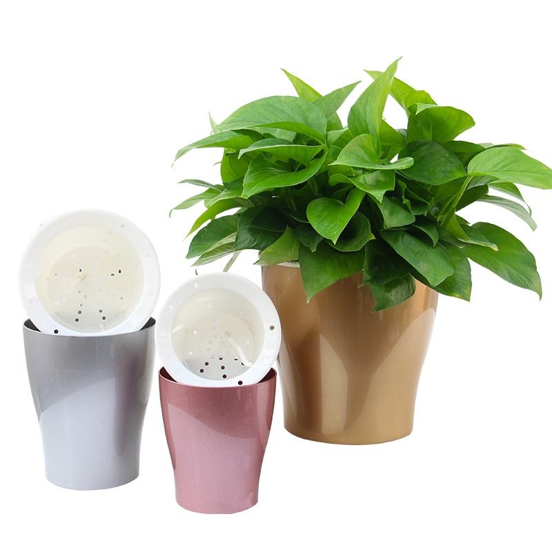 Chậu cây để bàn Oliz W0 - Chậu trồng cây tự tưới nước cho cây. Dùng trang trí nhà cửa, bàn làm việc