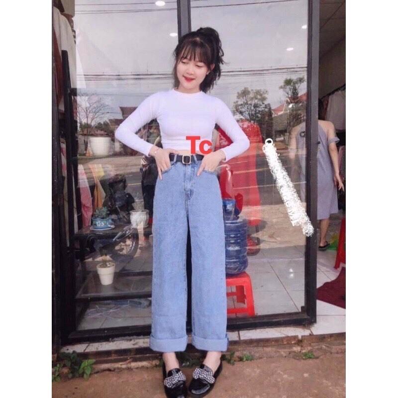 Quần bò ống rộng siêu hot