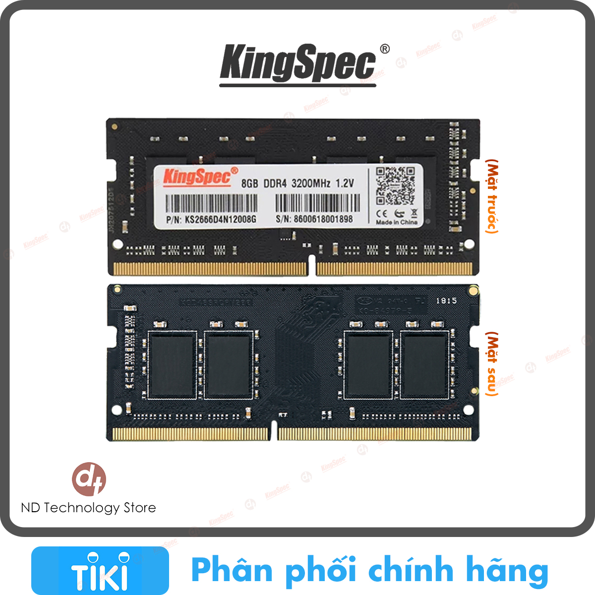 RAM Laptop KingSpec 8GB DDR4 3200MHz / NB 8G - Hàng Chính Hãng