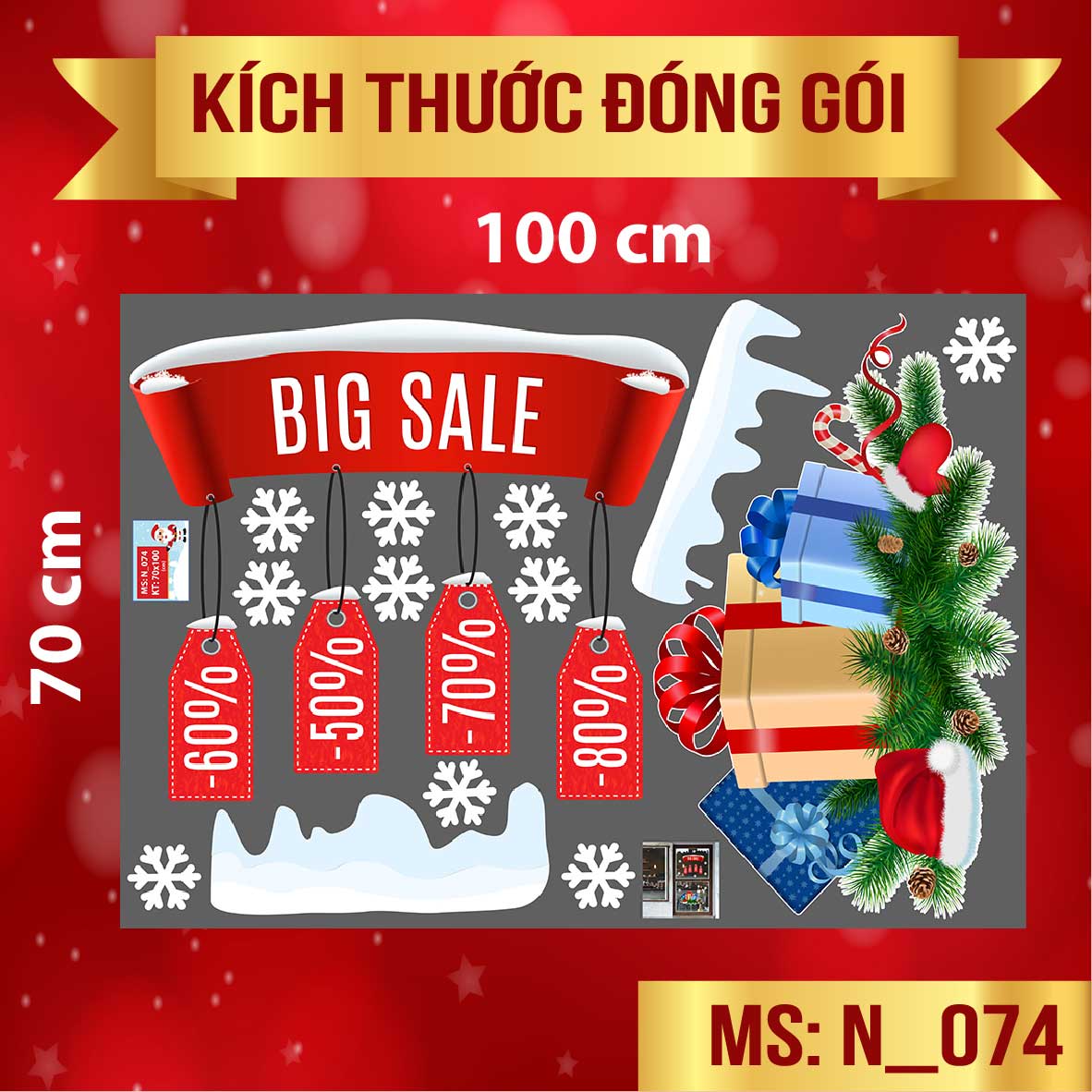 DECAL TRANG TRÍ NOEL 2021 COMBO SỐ 37