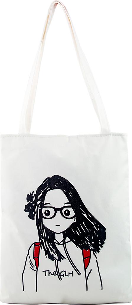 Túi Vải Đeo Vai Tote Bag Cô Gái Tóc Dài XinhStore