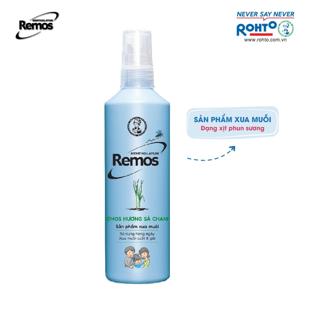 Dung Dịch Chống Muỗi Remos Mentholatum Hương Sả Chanh 150ml