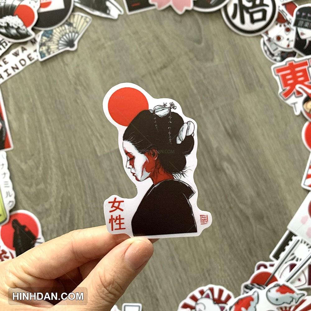 Sticker phong cách Nhật Bản - Japan - Dán Trang Trí - Chống Nước Chống Nắng