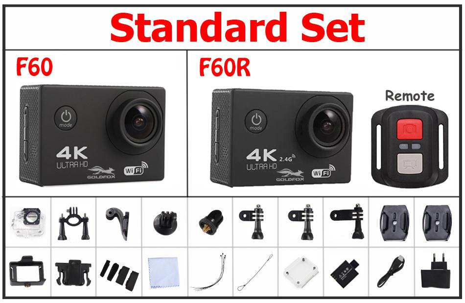 Ultra HD 4K Action Camera wifi Camcorders 16MP 170 go 4 K deportiva 2 inch f60 30M Waterproof Sport Camera pro 1080P 60fps cam