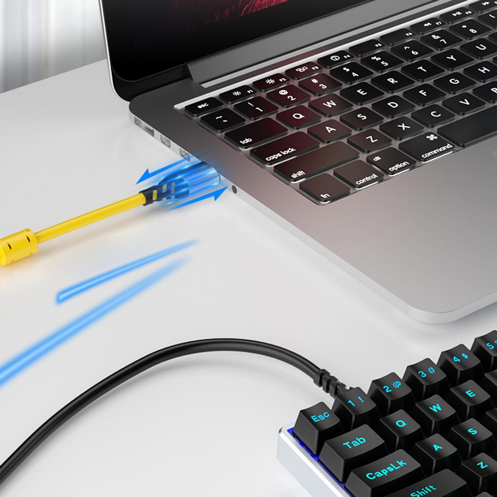 Coiled USB Type C Cable with Aviation Plug for Laptop for Type C Mechanical Keyboard