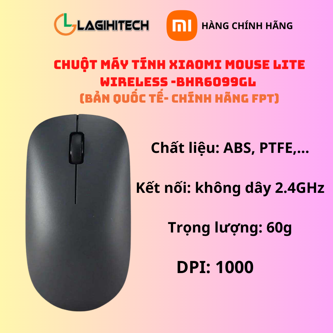 Chuột Xiaomi Mouse Lite BHR6099GL Bản Quốc Tế - Hàng Chính hãng FPT