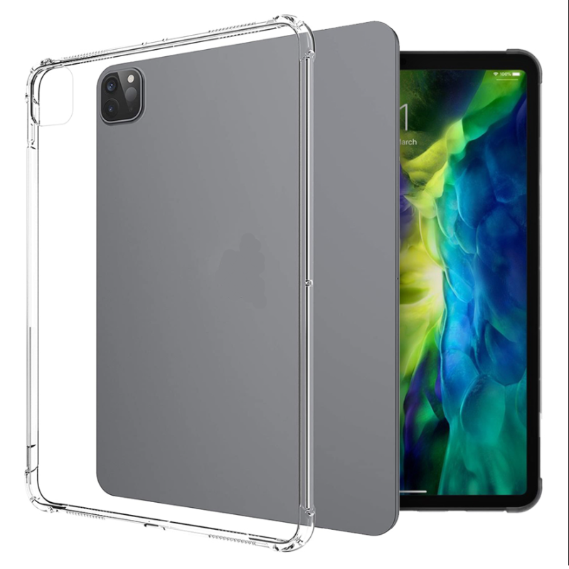 Ốp lưng trong suốt có gờ bảo vệ cho apple Ipad pro 2020 / 2021 12.9 inch - hàng nhập khẩu