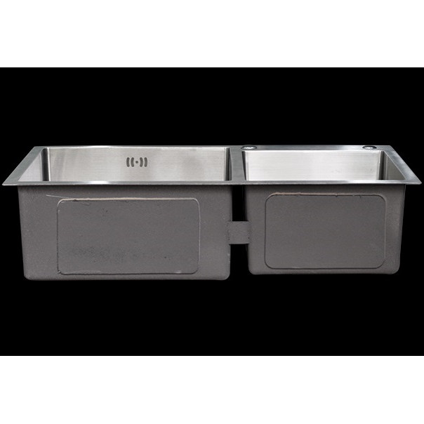 Combo chậu rửa bát inox sus304 8245, vòi rửa bát inox nóng lạnh cổ ngỗng, rá inox, bình xà phòng, xả chậu