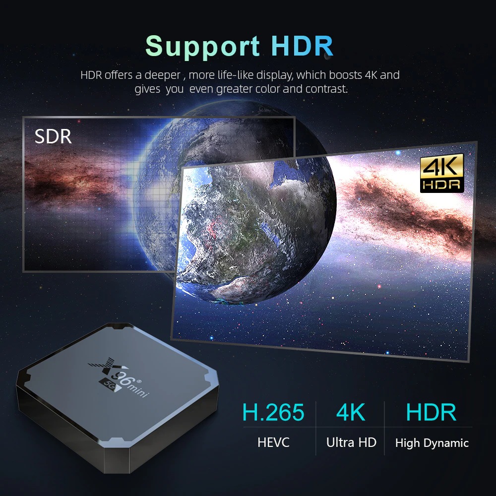 X96 mini 5G có điều khiển giọng nói tiếng việt bluetooth wifi 2 băng tần kép Ram 2G Rom 16G cài sẵn các ứng dụng giải trí miễn phí