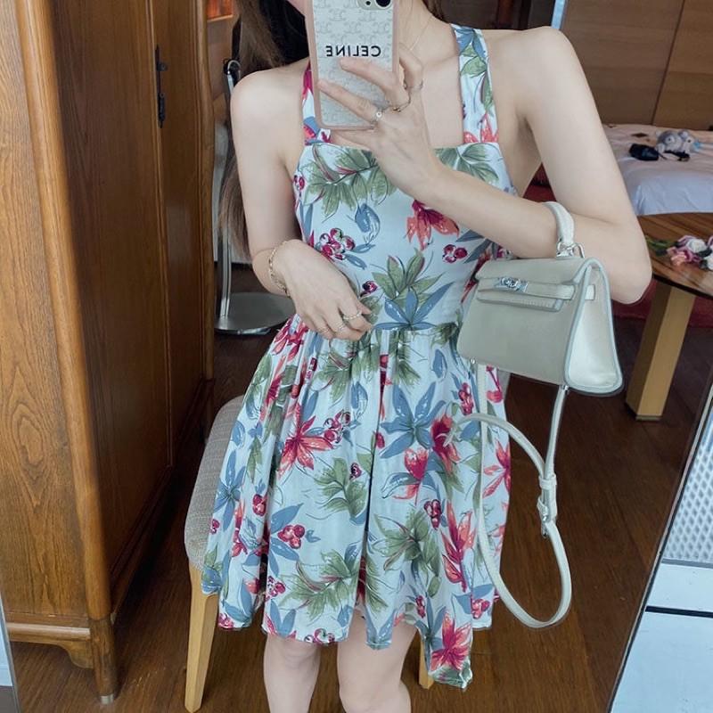 Đầm hai dây hoa dáng suông summer 2021