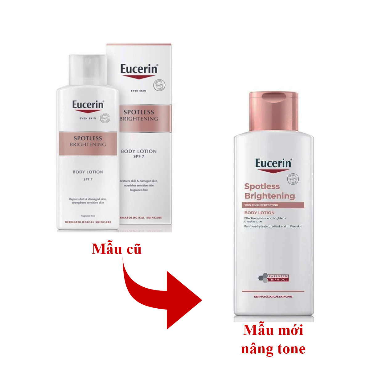 Sữa Dưỡng Thể Trắng Da Nhạy Cảm Eucerin White Therapy Clinical Whitening Body Lotion SPF7 (250ml)
