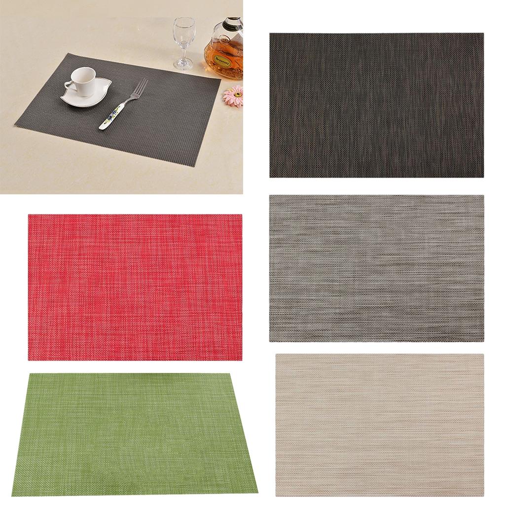 Home Dining Room Weave Woven Placemat Table Heat Insulation Place Mat