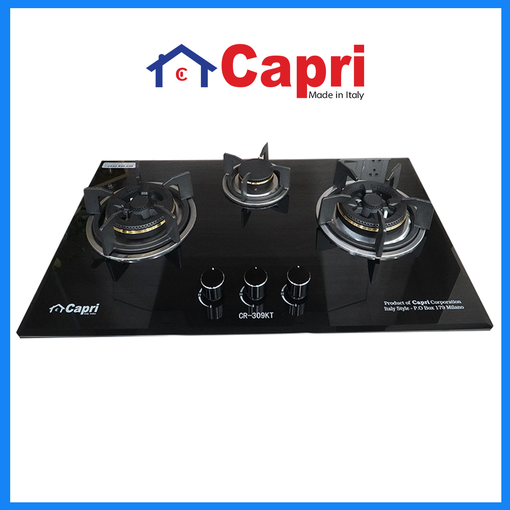 Bếp gas âm 3 vùng nấu Capri CR-309KT | Hàng chính hãng | Tiết kiệm gas