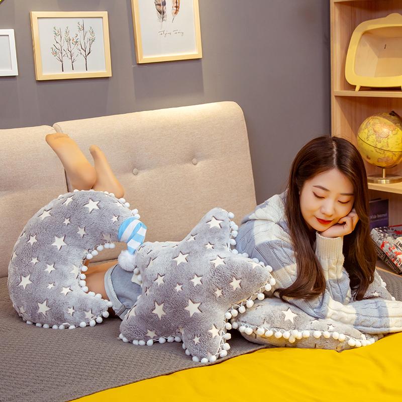 Sky Series Sang Trọng Đồ Chơi Nhồi Bông Hoạt Hình Đám Mây Trăng Sao Sang Trọng Gối Dễ Thương Ghế Sofa Đệm Trẻ Em Quà Tặng Sinh Nhật