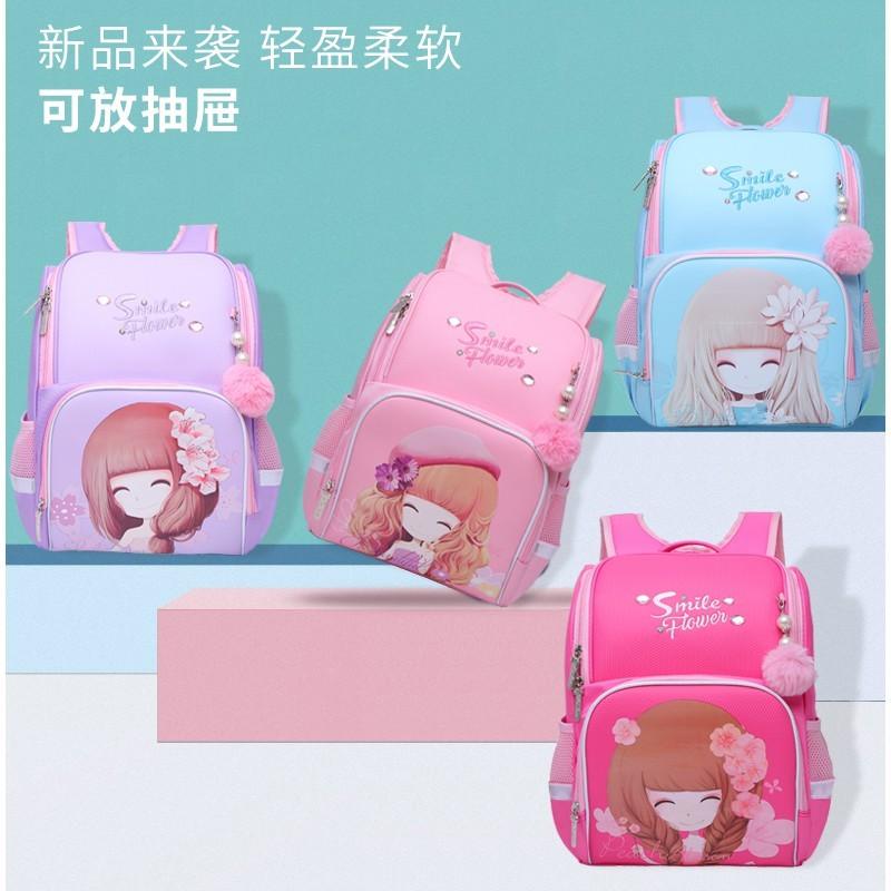 Balo chống gù học sinh cấp 1, hàng xuất Nhật Linh Chi Bedding - giao họa tiết ngẫu nhiên