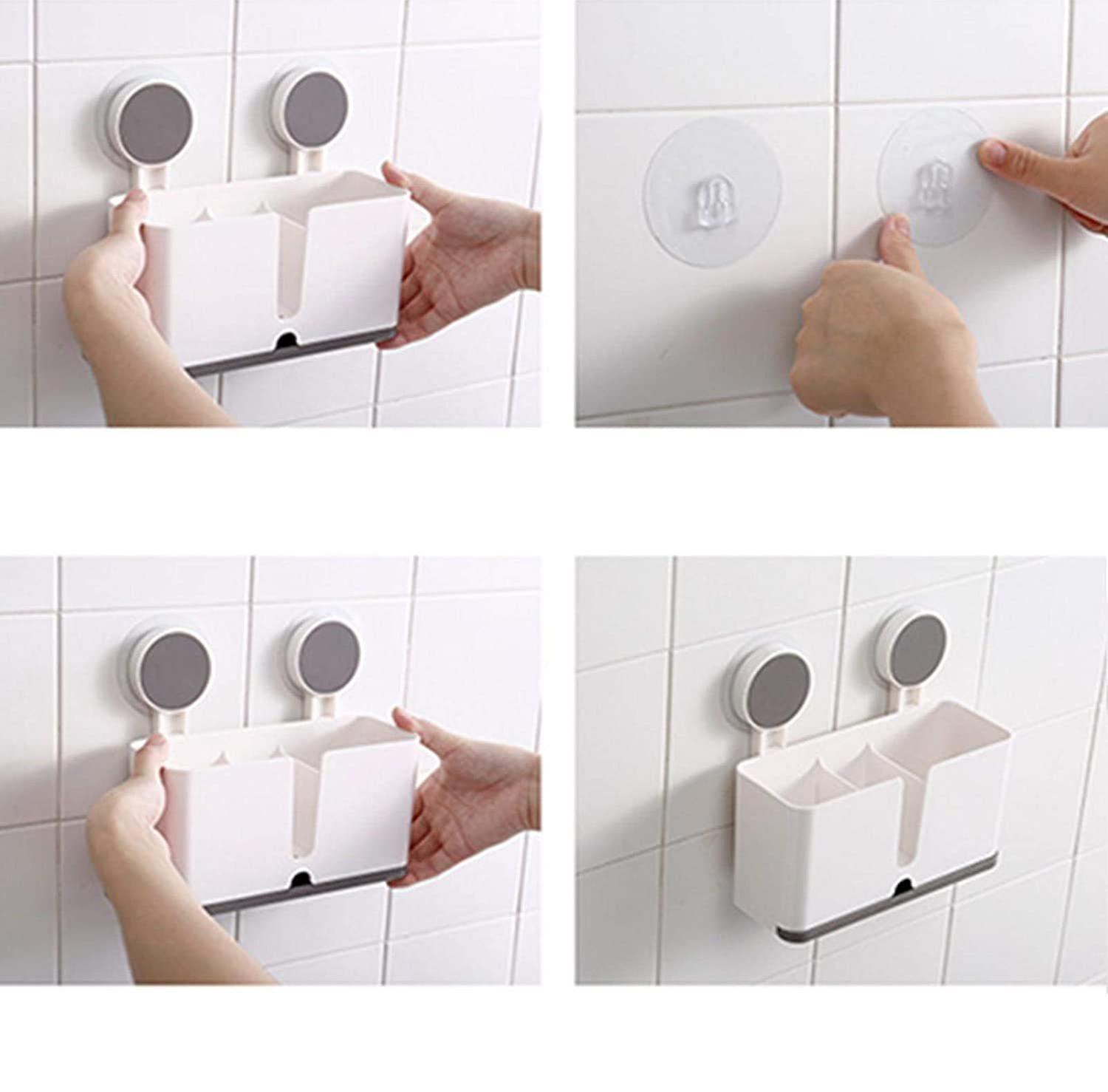 Lưu trữ nhà bếp bao gồm bao gồm nhà tổ chức bồn rửa treo nhân viên hỗ trợ bề mặt với 2 cốc hút