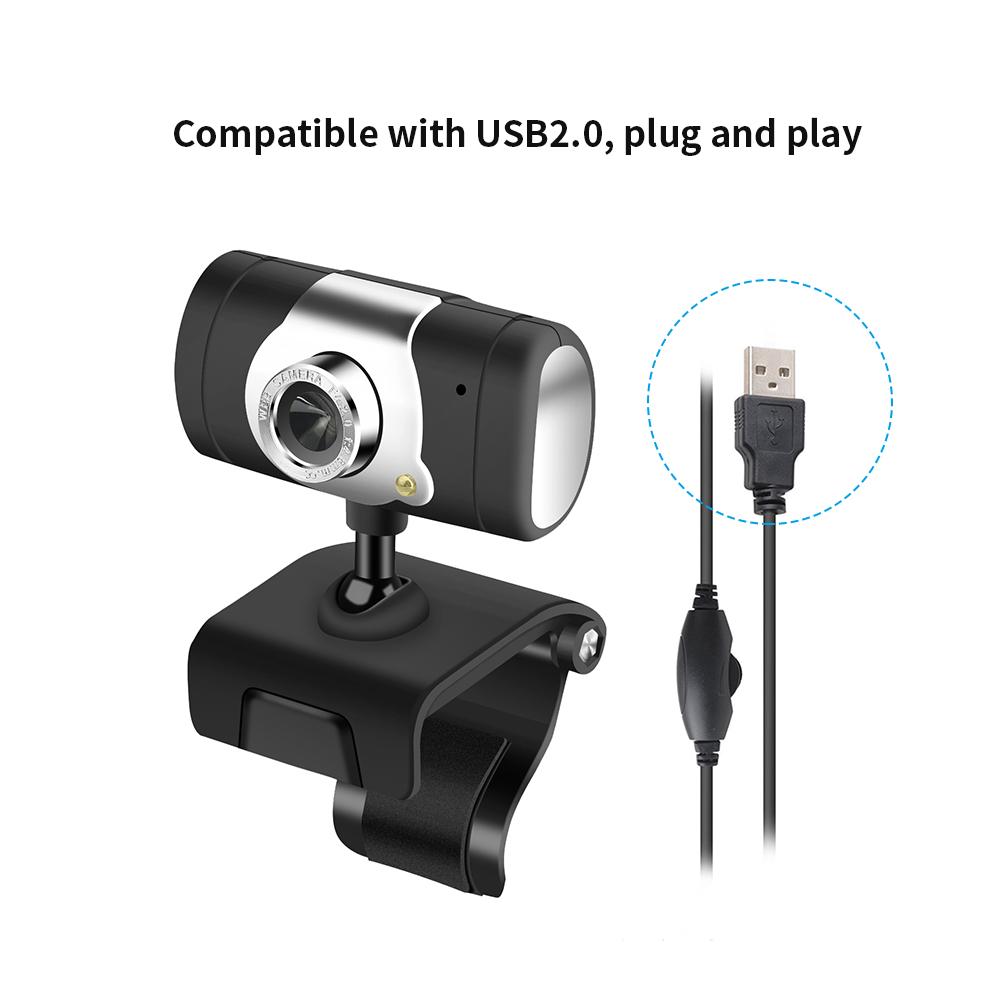 Webcam HXSJ A847 480P Lấy nét Tích hợp Micrô hấp thụ âm thanh cho Máy tính để bàn, laptop