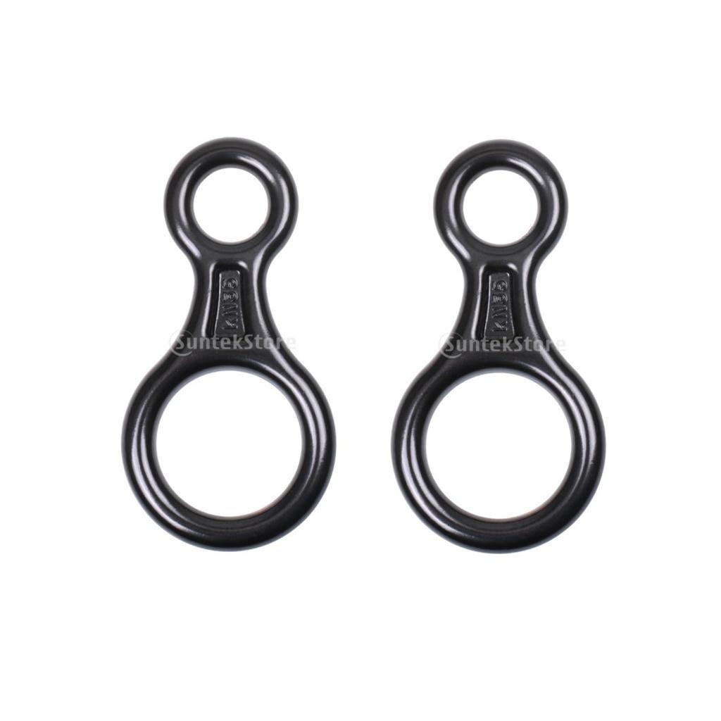 2pcs Safety Climbing Outdoor Rescue Figure 8 Belay Device Rappel Descender