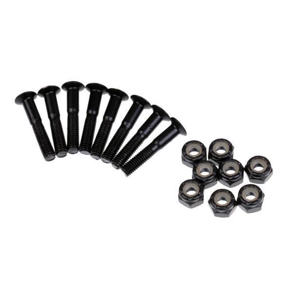 6x8 Pieces/ Set Cruiser Longboard Skateboard Hardware Screws Nuts - Black 28mm