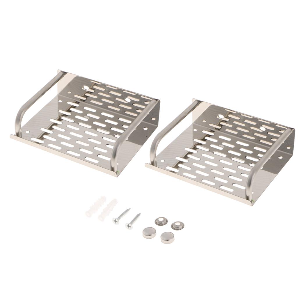 2x Bathroom Accessories Storage Shelf Rack Home Office Organizer Rack Shelf