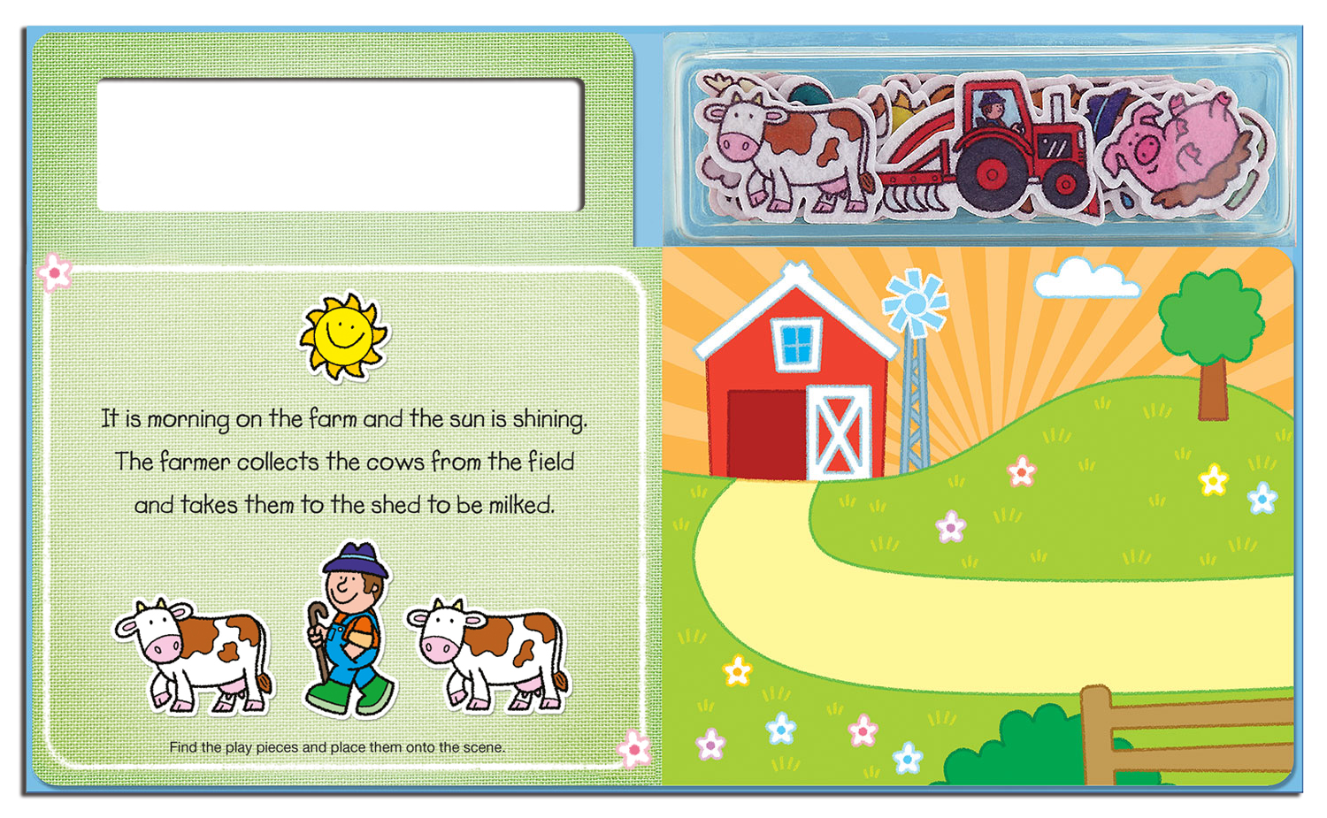 Sách tương tác sticker - Trang trại động vật – Play felt farm animals