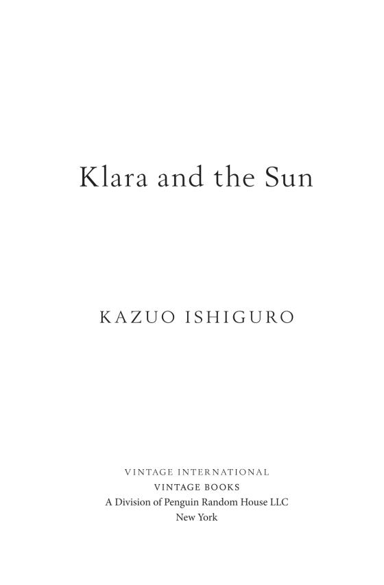 Klara And The Sun: A Novel
