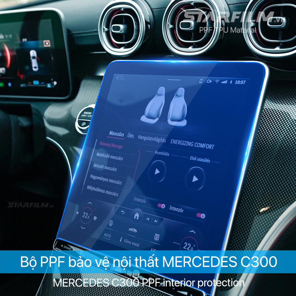 Mercedes Benz C300 2022 PPF TPU chống xước tự hồi phục STARFILM